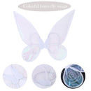 Kids Girls Fairy Wings Anti-fade Glitter Organza Princess Wing (White) Newly