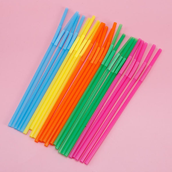 100 Pieces Colorful Jumbo Straws Straw Milkshake Smoothie Drinks N4J4 C2V4