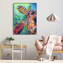 Painting By Numbers DIY Turtle Hand Painted Canvas Oil Art Picture Ornaments Kit