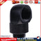 G1/4 Inner Outer Dual Thread 90 Degree Rotary Water Tube Connector(Black) Newly