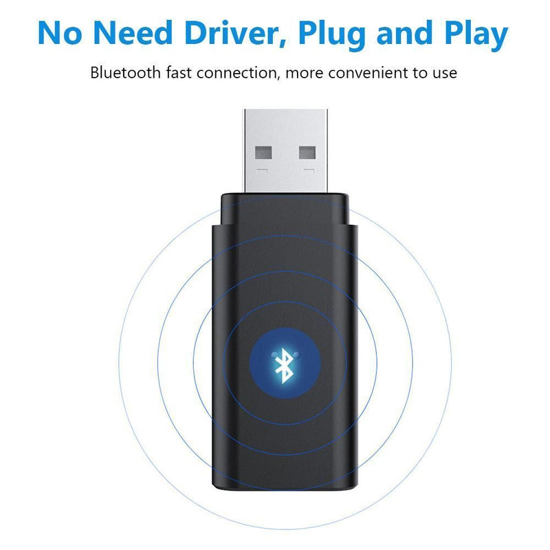 Dongle Stereo AUX Bluetooth 5.0 Adapter 2-in-1 Audio Receiver USB Transmitter