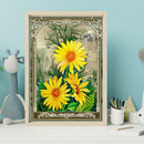 Blooming Art Flower in Metal Frame Diamond Painting Full Drill 30x40cm (A2294