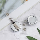 Clip Anti-Lost Clip Metal Stationery Retractable Lanyards Badge Holder Key Ring