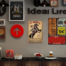 Tin Plates Wall Signs Retro Painting Riding Horse Metal Plate Poster for Bar