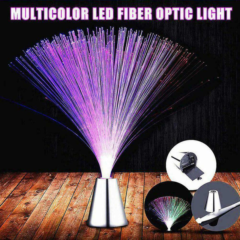 Fiber Optic Light Lamp Colour Changing Sensory Light Base Operated Battery G0C9