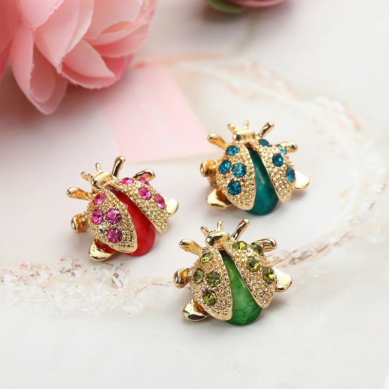 Zircon Decor Ladybug Brooches Insect Brooch Pin Animal Brooch Costume Badge Pin