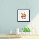 2 Strands Smiling Dog Partial Embroidery Stamped Cross Stitch Home Decor Gifts