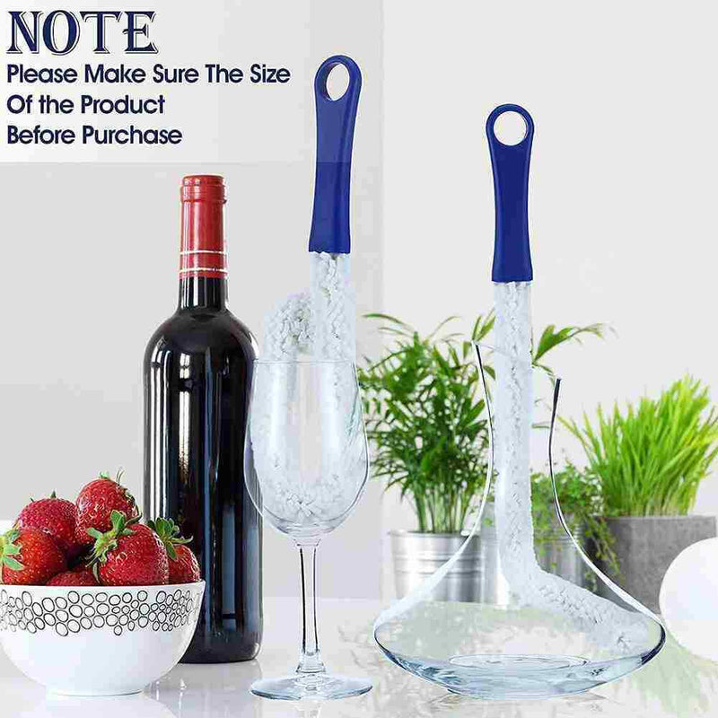 Foam Wine Bottle Brush Decanter Stemware Glasses Dust Flexible Brush P5O1