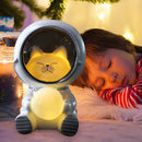 Galaxy Guardian Astronaut Night Light Bedroom Ornaments Home Decor (Kitten)