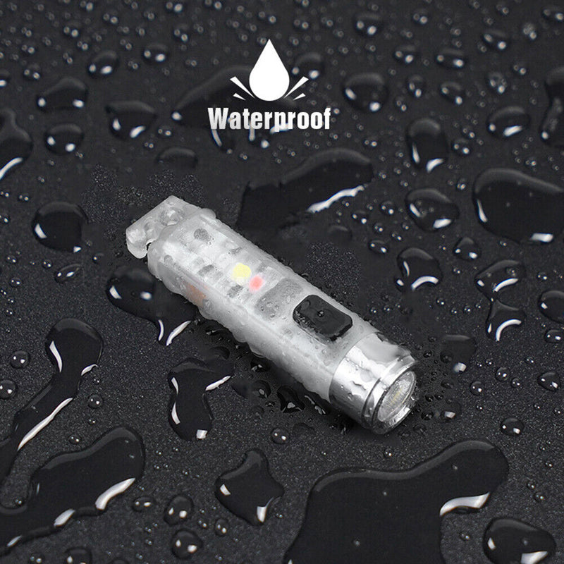#A 1/2pcs Mini LED Keychain Flashlight Pocket Torch Camping Emergency Lighting T