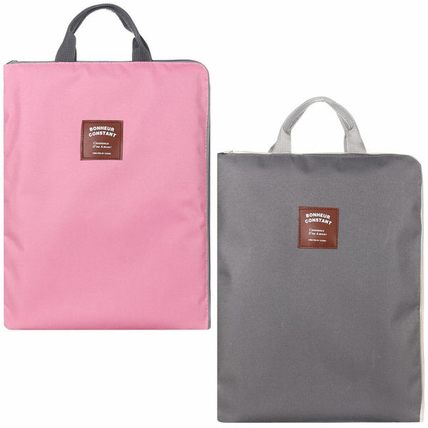 Zipper Document Bag A4 File Folder Paper Storage Business Briefcase