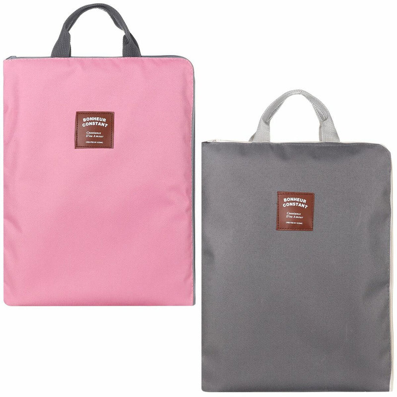 Zipper Document Bag A4 File Folder Paper Storage Business Briefcase