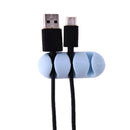 Mini Adhesive Ethernet Charging Data Earphone Cable Organizer Tool(Blue)