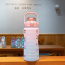 1500ml Colorful Water Kettle w/ Marker Large Sports Drink Frosted Cup (B) Newly