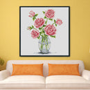 11CT Stamped Cross Stitch Kits DIY Flowers Needlework Craft Decor (M0099) Newly