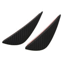 4PCS/Set Black Carbon Fiber Fit Front Bumper Lip Splitter Fluted Air