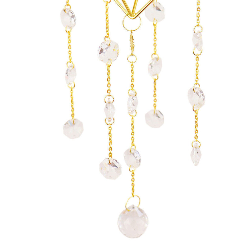 Crystal Windchimes Ornament Lighting Ball Home Hanging Pendant Decor (C) Newly