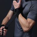 Sports Fitness Lifting Training Anti-skip Gloves Winding Bracer (Black/L)