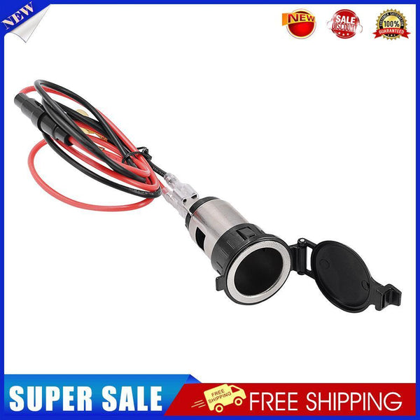 Metal Cigarette Lighter Socket 12V Power Outlet with Wires for Car Boat ATV