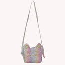 Cute Sequins Cat Crossbody Bag Leather Women Kids Small Purse Messenger Handbags