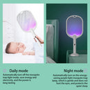 2 in 1 3500V Electric Flies Swatter Mosquito Trap Racket Bug Killer (White)