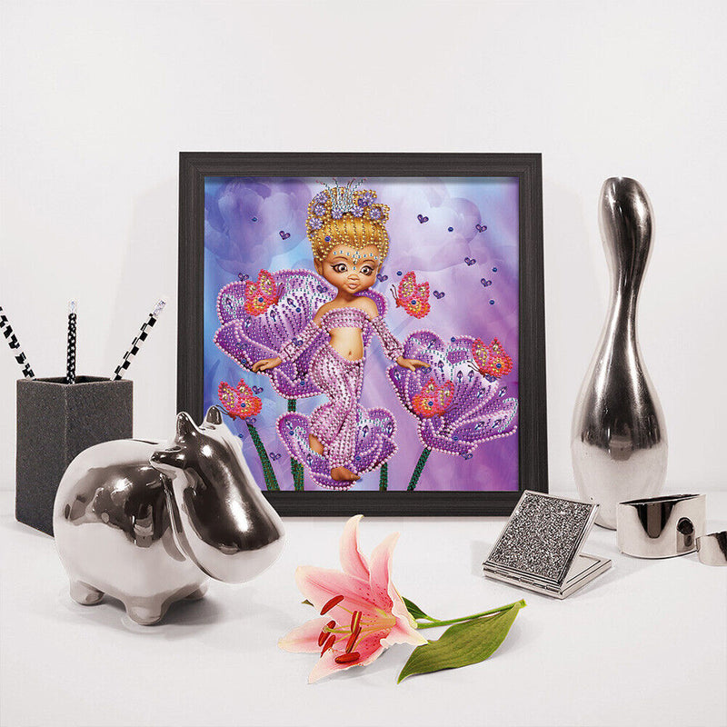 Diamond Painting Cartoon Girl Partial Special Drill Rhinestone Kit (EP003) Newly