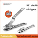 Stainless Steel Rotary Cuticle Nail Clipper Fingernail Toenail Scissors (S)