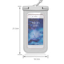 Waterproof Protective Phone Case Diving Touch Screen Mobile Bag (White)
