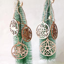 6pcs Wooden Xmas Hollow-out Hanging Ornament Christmas Tree Decor Kids Gift