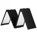 Foldable Type Makeup Mirror Pocket Red 4 Folds Panel Mirror I6S9 Side B5U4 Y2B8