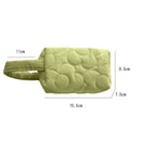 Women Quilted Flower Pattern Clutch Bag Mini Wallet Zipper Bag (Green)