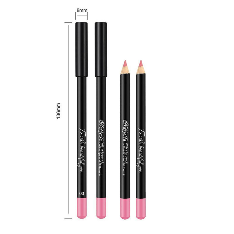 12 Color Matte Lipliner Waterproof Lasting Lipgloss Lip Makeup Cosmetic (03