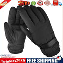 1 Pair Fleece Outdoor Cycling Gloves Touch Screen Waterproof Gloves (Black)