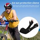Half Finger Ice Fabric Arm Sleeves Sun UV Protection Outdoor Cycling Arm Cove