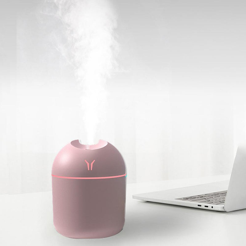 Ultrasonic Air Humidifier Aroma Sprayer USB Essential Oil Diffuser (Pink)