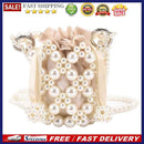 Beaded Pearls Shoulder Bag Women Clutches Bucket Drawstring Messenger Handbag