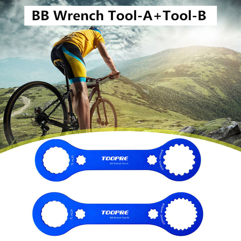 TOOPRE Aluminum Bottom Bracket BB Wrench Cycling Install Repair Parts (A+B)