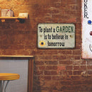 Garden Plant Retro Metal Plate Tin Sign for Bar Club Cafe Wall Art Home Decor