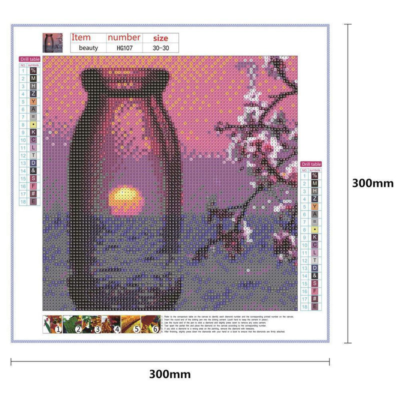 5D DIY Full Drill Diamond Painting Cross Stitch Kit (HG107 Bottle Scenery) Newly