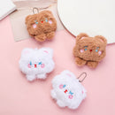Cute Bear Keychain Accessories Pendant Jewelry Keychain Plush Bear Brooch Badge