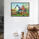 DIY Diamond Painting Kits Full Round Drill Excavator Mosaic Wall Home Decor