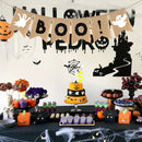 #A BOO Halloween Linen Pull Flag for Party Hanging Fireplace Decorations Bunting