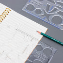 Math Measuring Stencil Geometric Ruler Drawing Templates Function Drawing Tool