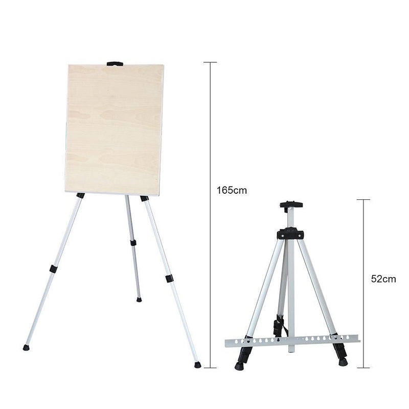 1.6m Aluminium Alloy Folding Painting Frame Adjustable Tripod Display Shelf