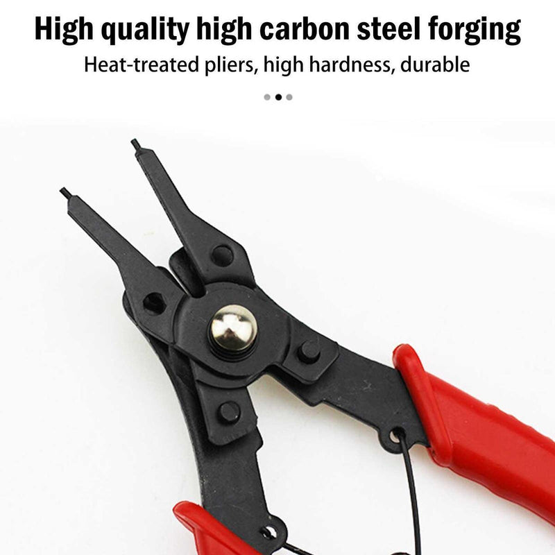 4 In 1 Circlip Plier Set Combination Snap Ring Plier Retaining Clip Pliers Q5U5