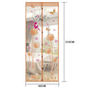 Magnetic Curtains Door Screen Anti-insect Curtain Mosquito Net Tulle(Coffee