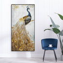 Golden Peacock Oil Paint By Numbers Kits Canvas Picture Wall Art DIY Craft Decor
