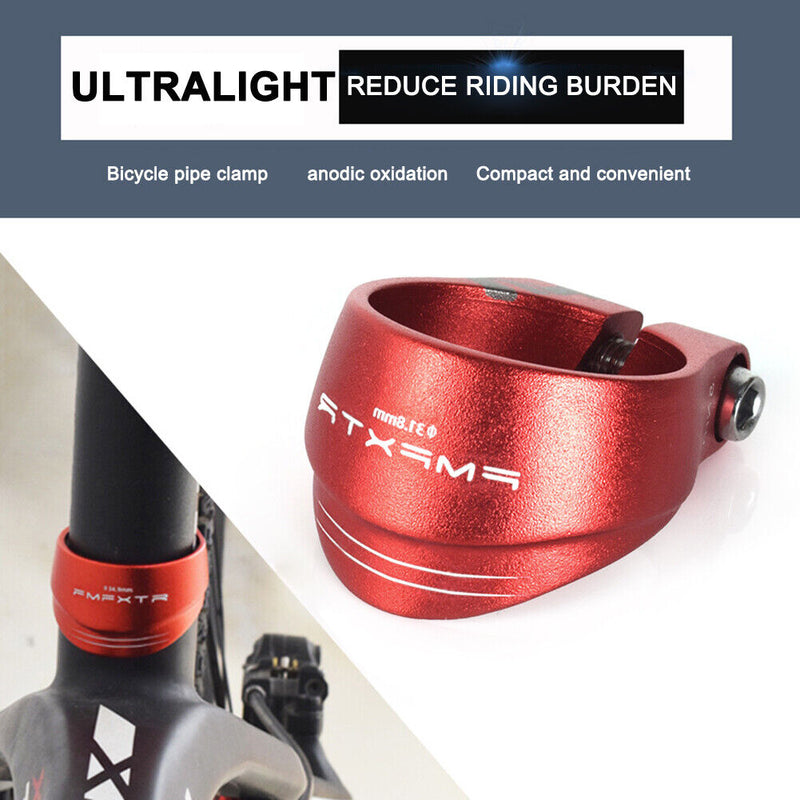 31.8mm Bicycle Saddle Seat Tube Clamp MTB Road Bike Seatpost Clamps (Red) Newly