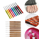 Sewing Knitting Crochet Tool Set with Soft Handle Hook Manual Crochet Tool Set