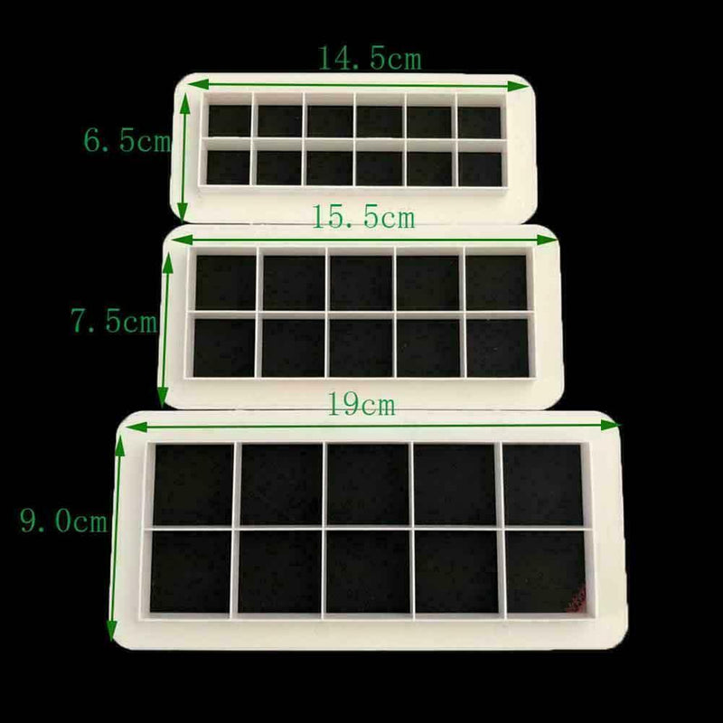 3Pcs Geometry Square Cookie Cutter Cake Mold Fondant Decorating Tool. W4W3